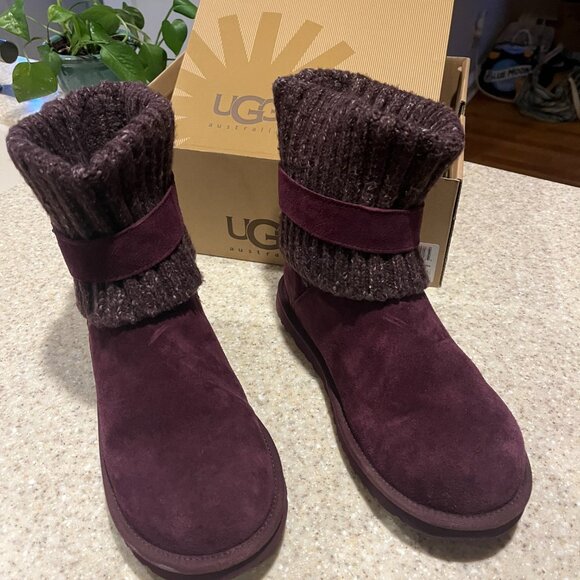 Women UGG Australia Cambridge Boot 1006013 Port Suede 100% - Picture 7 of 8